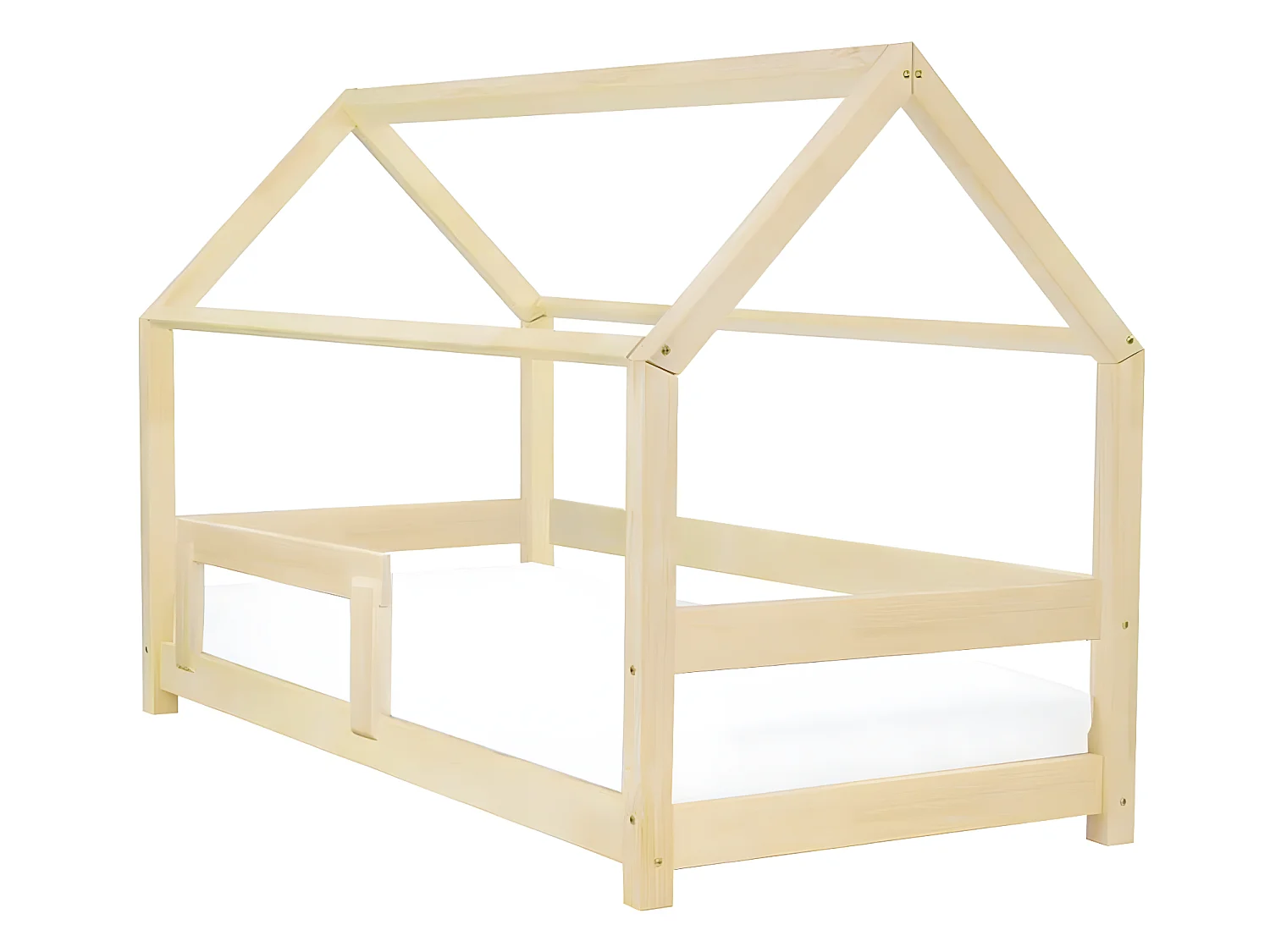 Lit cabane 80x180 Tery avec barrière - Bois