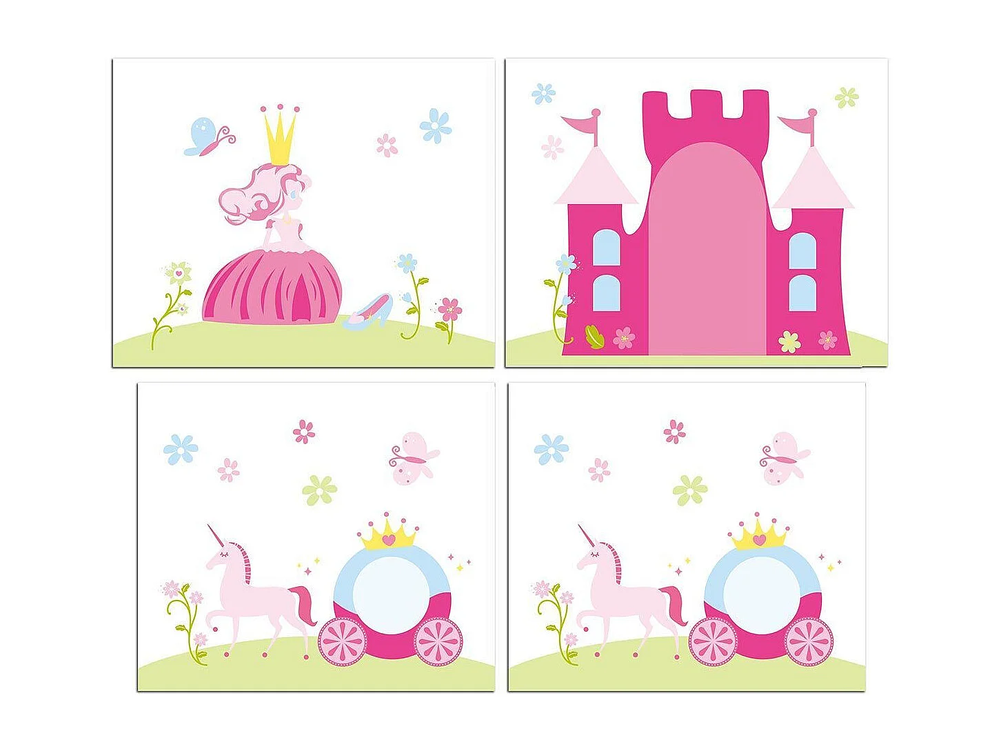 Pack - Lit Enfant Surélevé, Tente, 3 Pochettes & Tunnel "Pino Princesse" Blanc