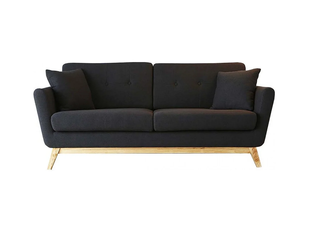 Divano scandinavo 3 posti grigio antracite HOGA