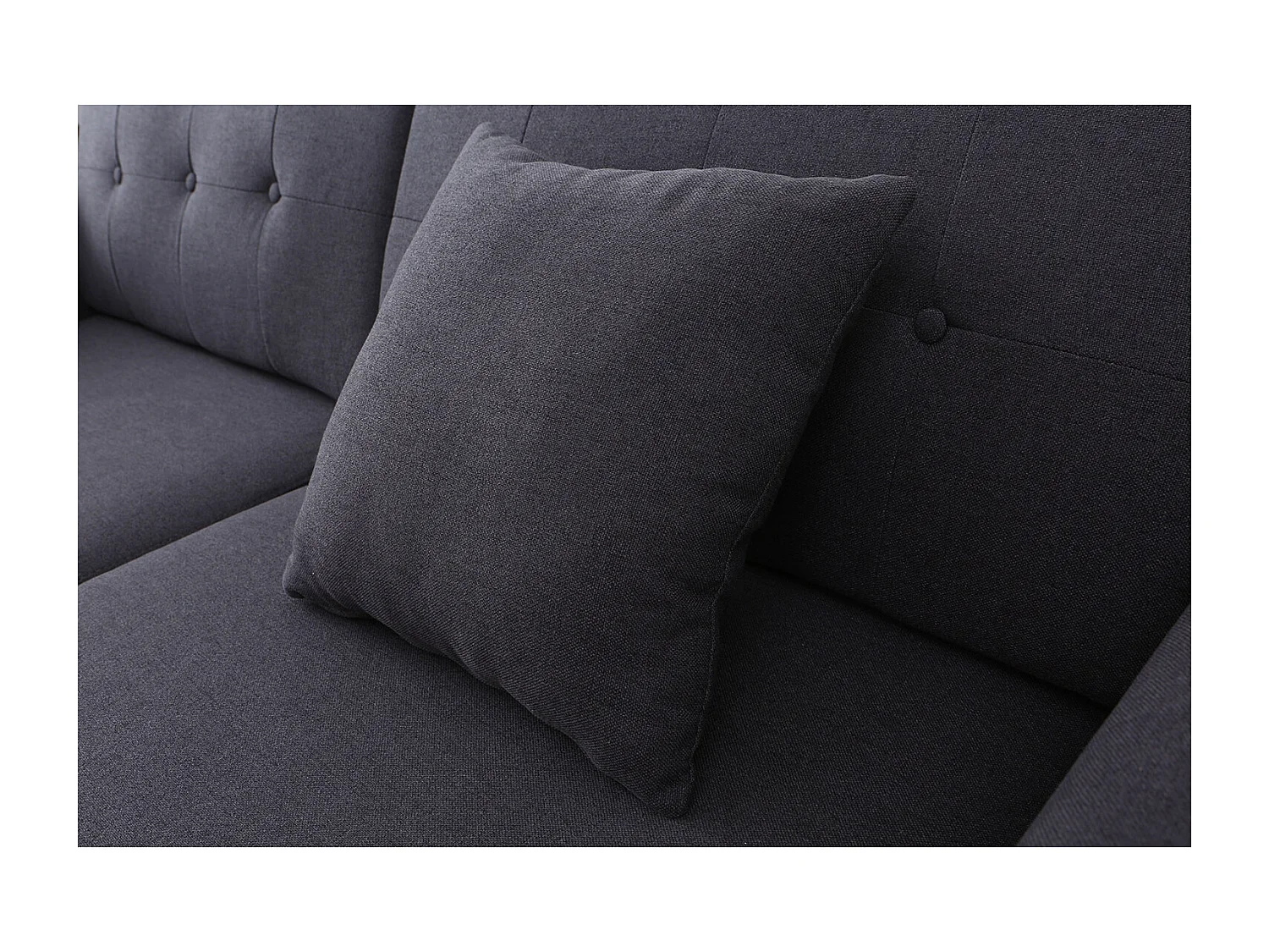 Canapé scandinave 3 places en tissu gris anthracite HOGA