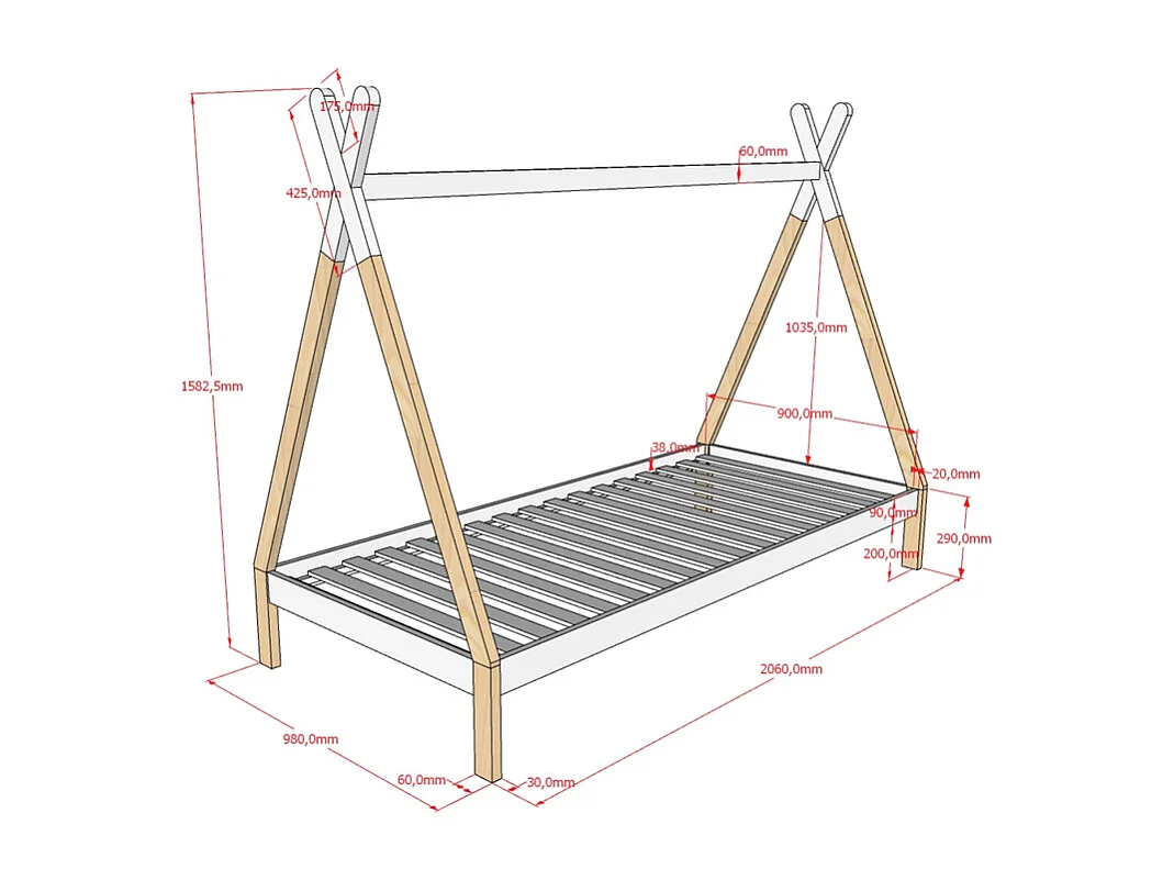 Letto Tipi con box estraibile