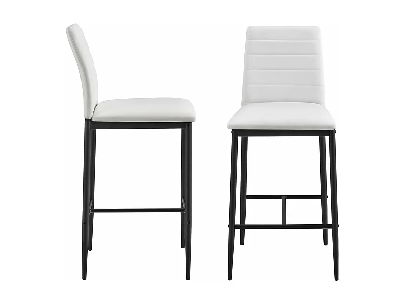 Lot de 2 tabourets blanche 43 x 47 x 96 cm 03_0005786/2