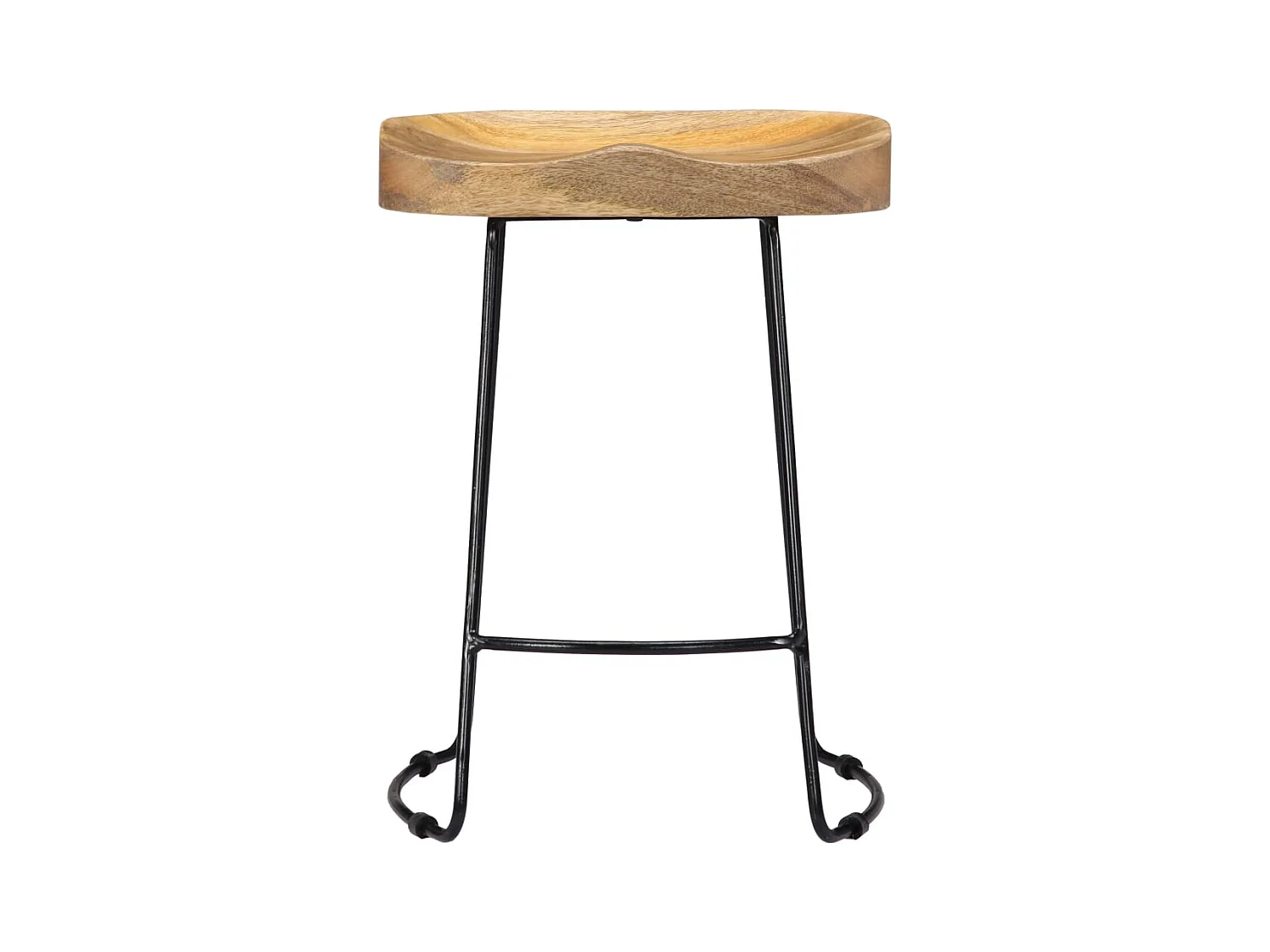 Lot de deux tabourets bois marron 46 x 38 x 52 cm 1202098