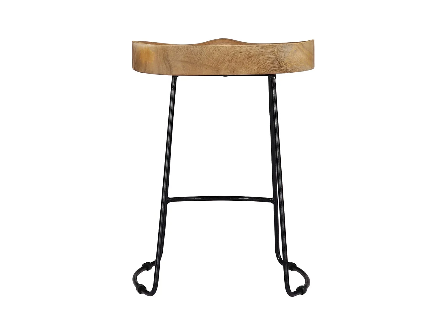 Lot de deux tabourets bois marron 46 x 38 x 52 cm 1202098