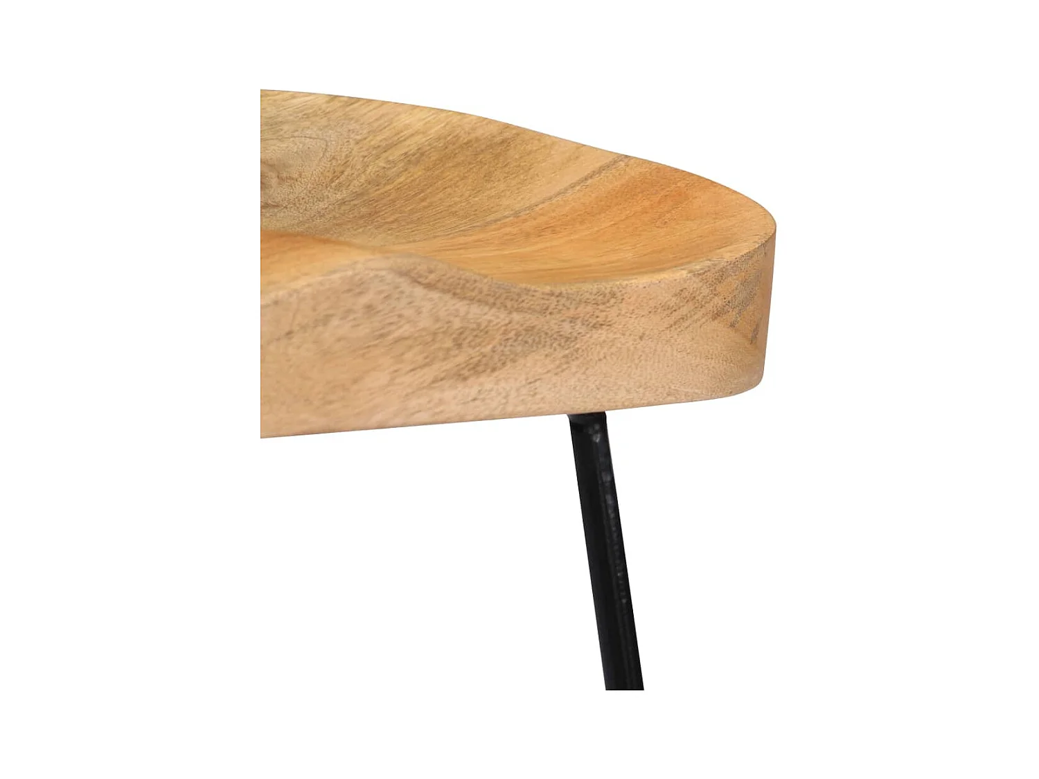 Lot de deux tabourets bois marron 46 x 38 x 52 cm 1202098