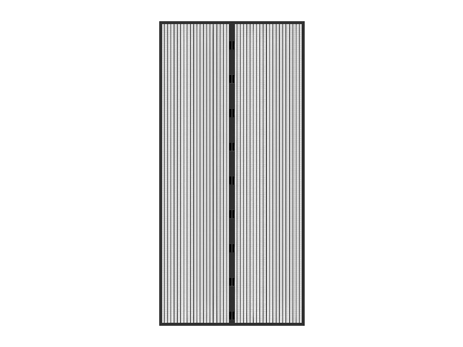 Tenda per porta con zanzariera magnetica 100 x 210 cm nero ECD Germany