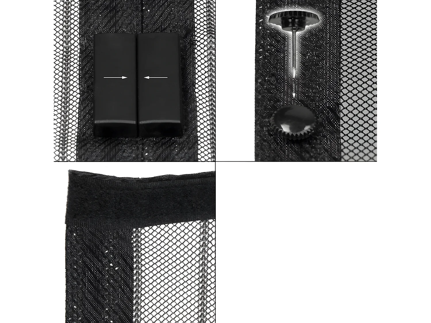 Rideau de porte moustiquaire anti moustique insecte magnétique ECD Germany