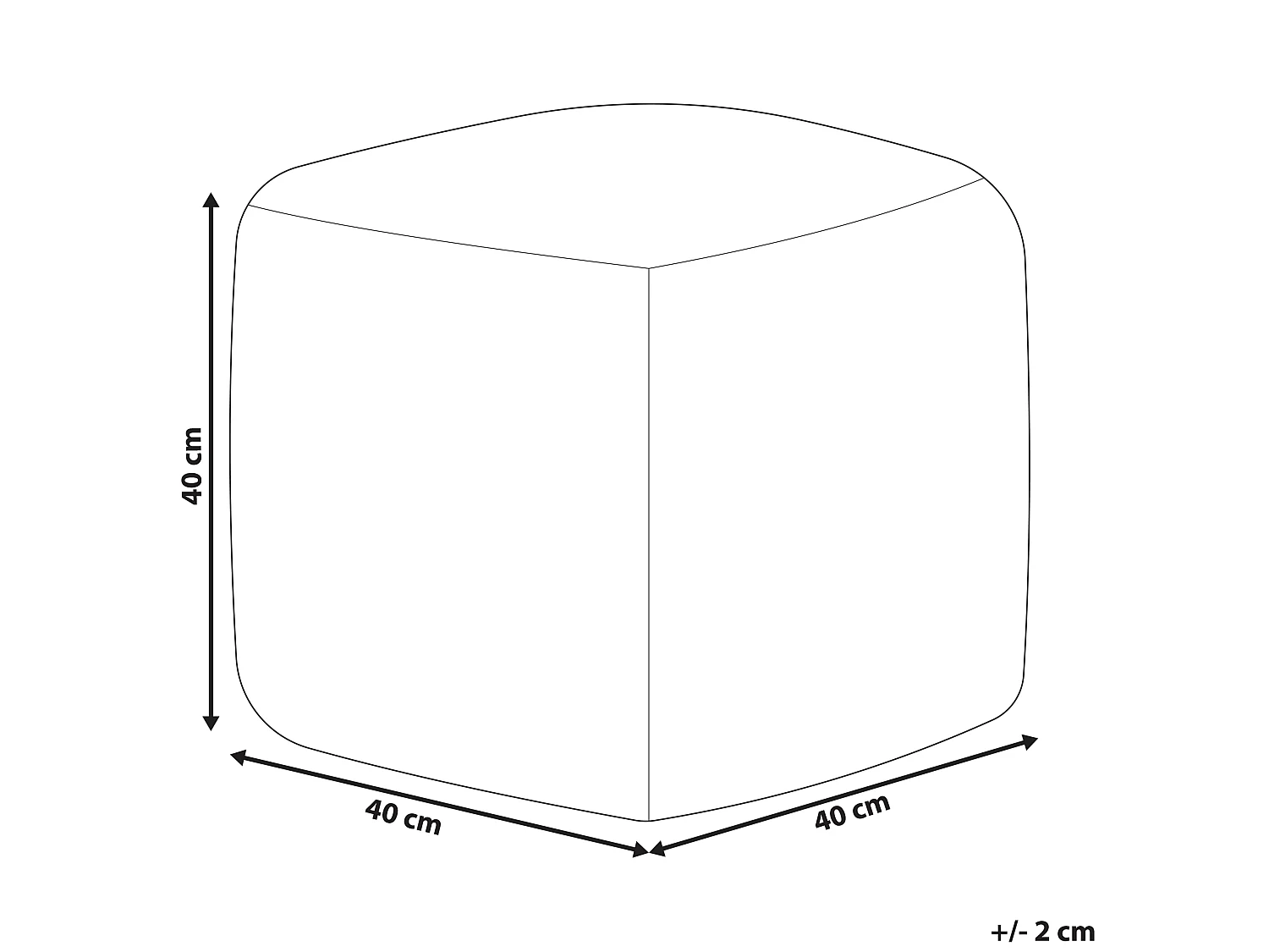 Pouf Baumwolle weiß 40x40x40 cm Sitzkissen Bodenkissen im Boho Stil Warangal