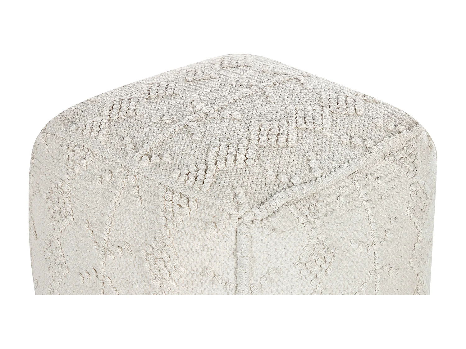 Pouf WARANGAL Coton Blanc