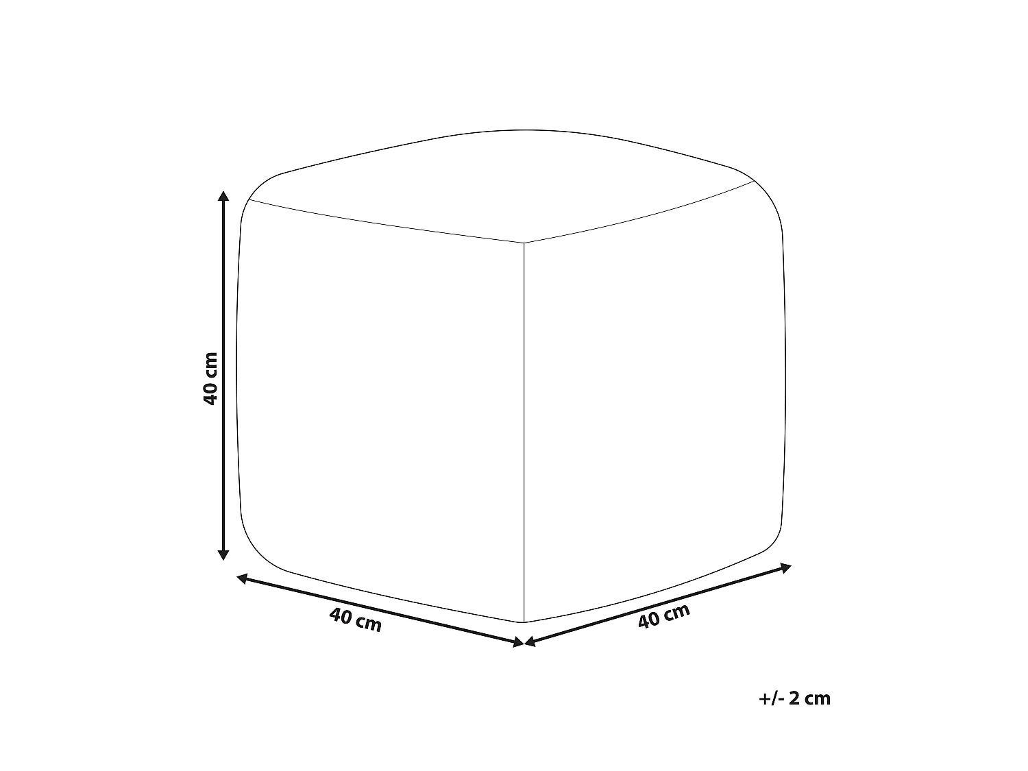 Pouf WARANGAL Coton Blanc