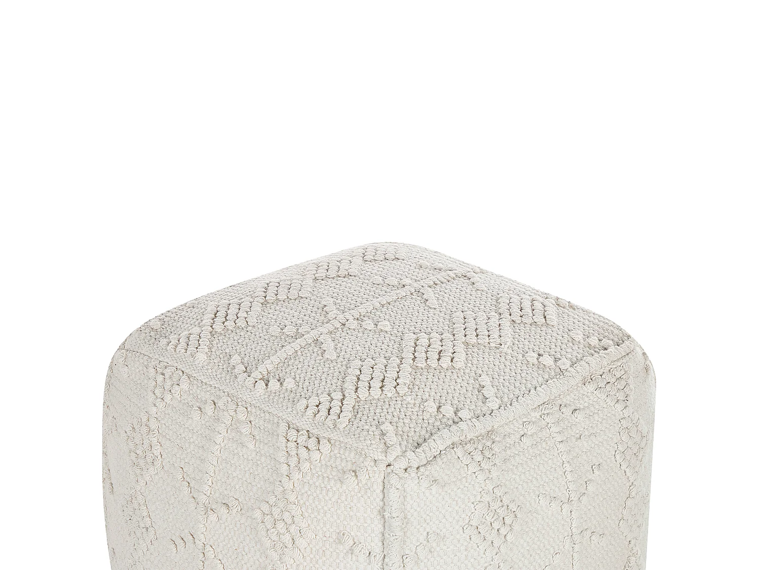 Pouf WARANGAL Coton Blanc