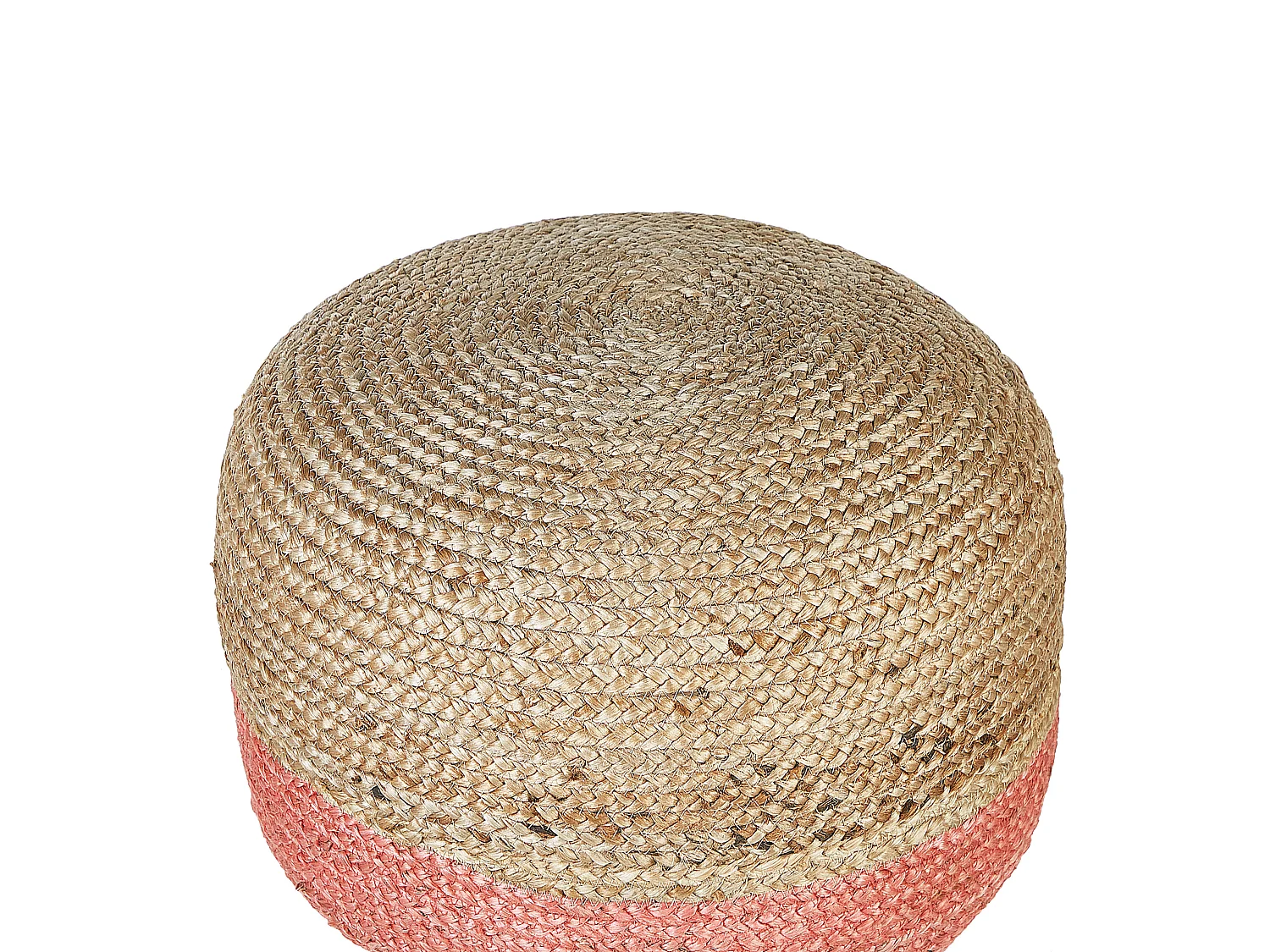 Pouf DUKI Jute Rose 50 cm 50 cm 40 cm