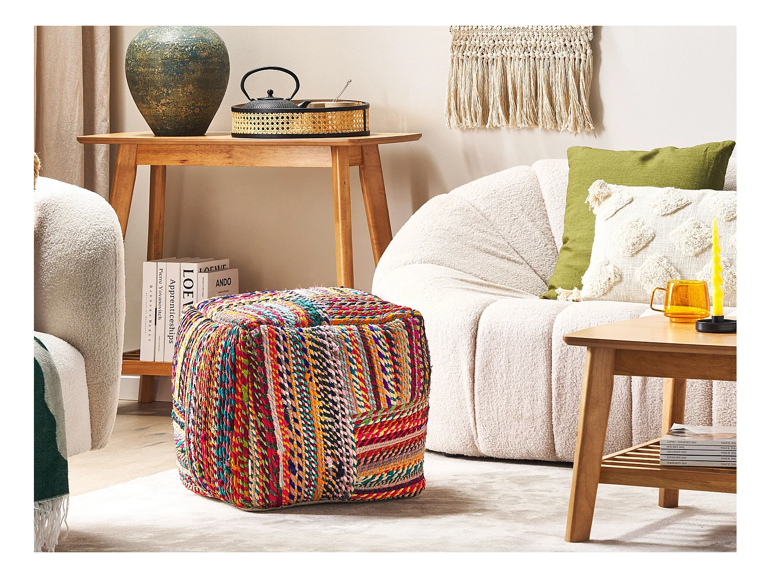 Pouf MEKHTAR Coton Multicolore