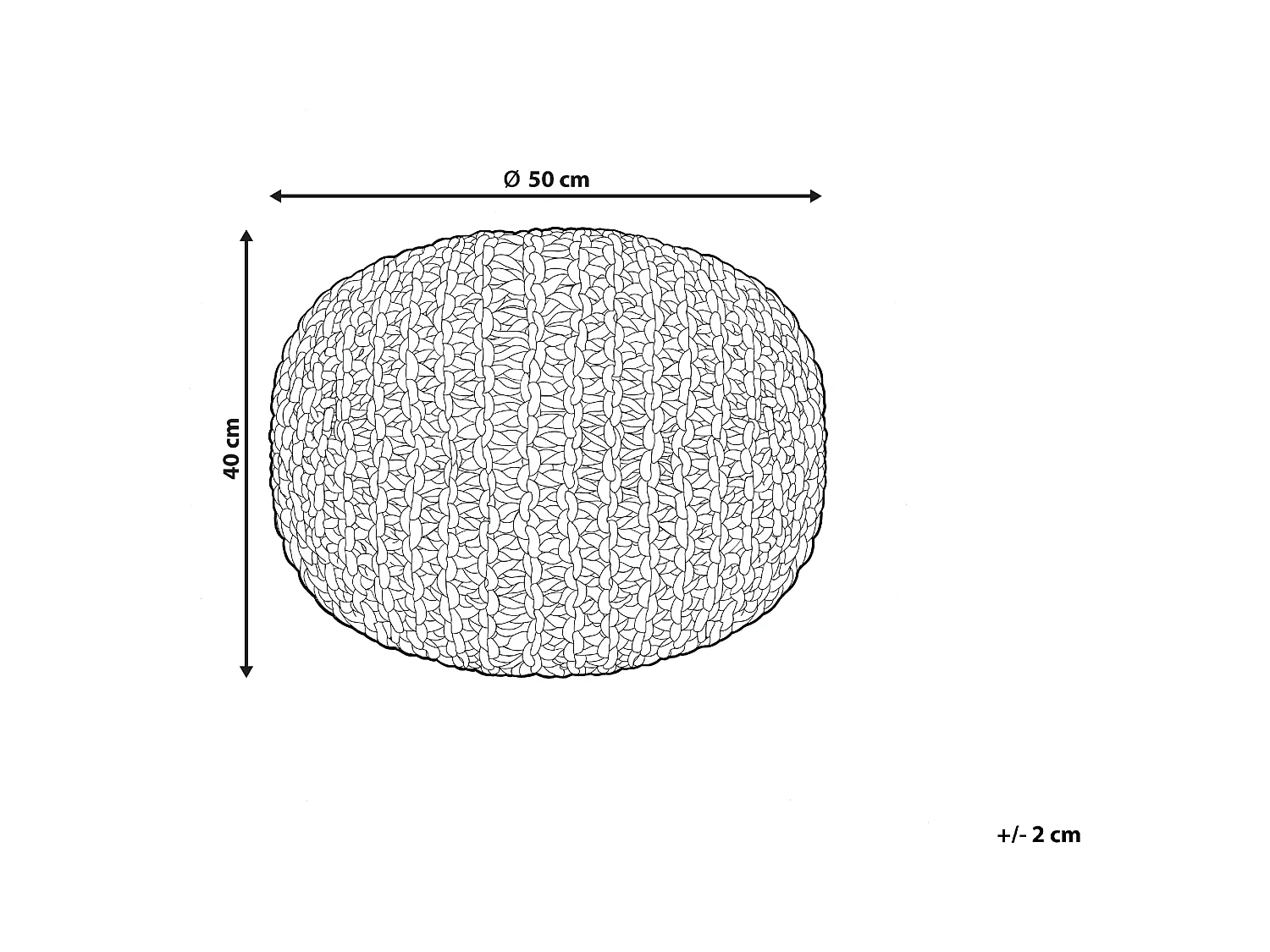 Pouf DUKI Jute Marron