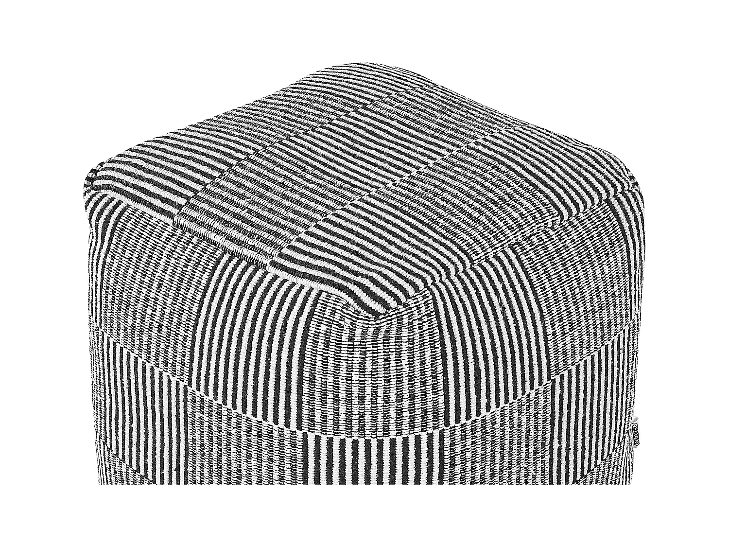 Poef PANDRAN Katoen Zwart/wit 40 cm 40 cm 40 cm