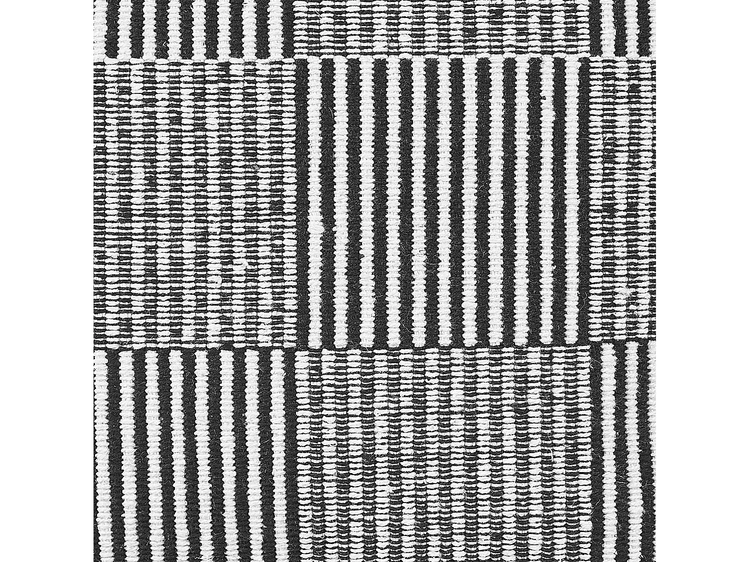 Pouf PANDRAN Baumwolle Schwarz / Weiss 40 cm 40 cm 40 cm