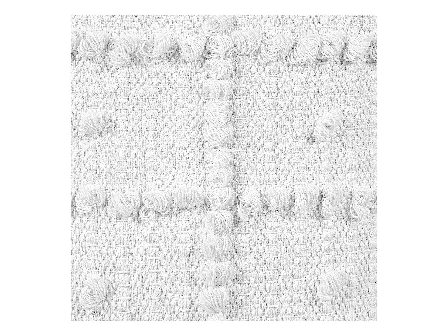 Poef HARNAI Katoen Wit 40 cm 40 cm 40 cm