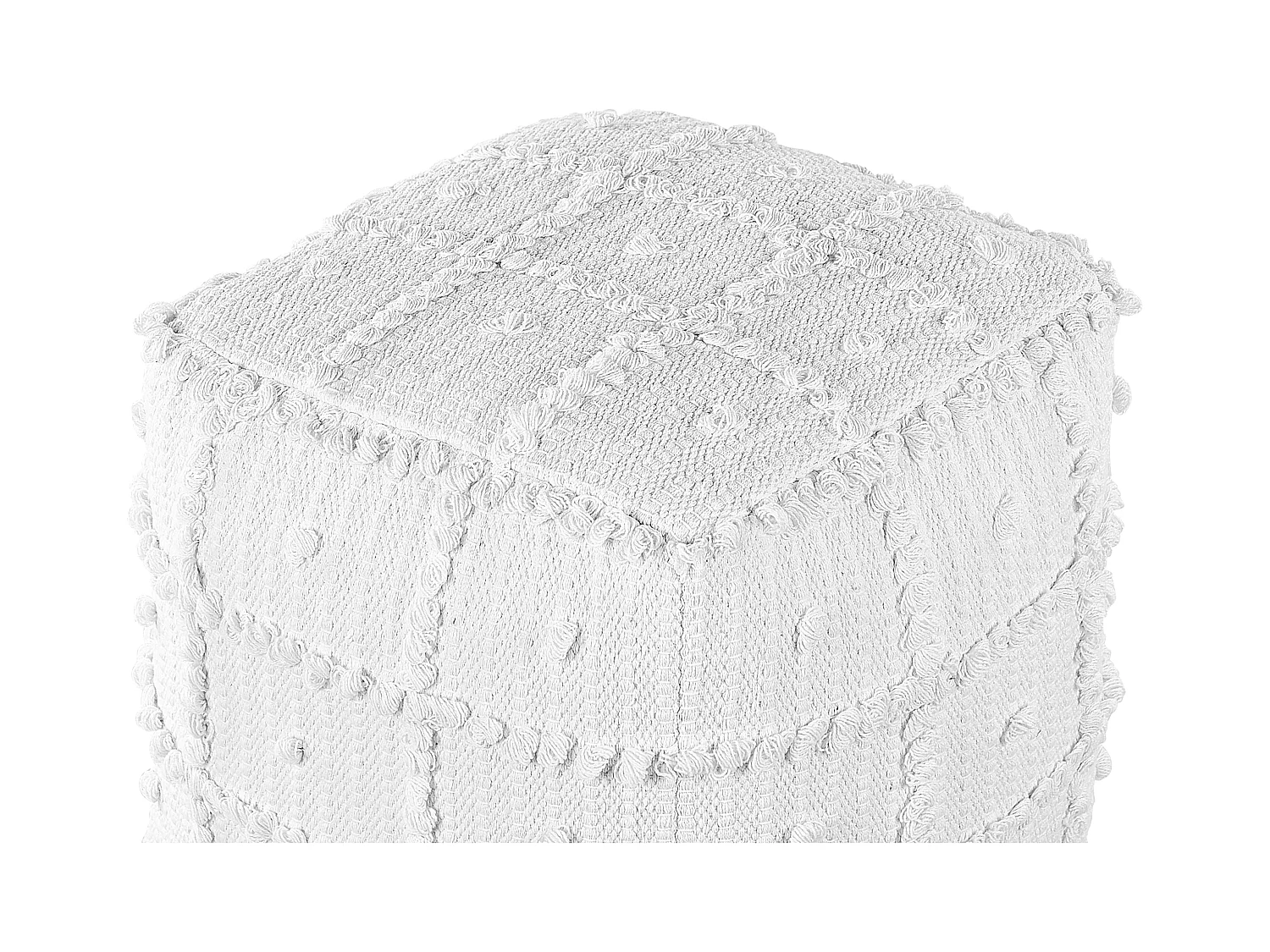 Pouf HARNAI Coton Blanc