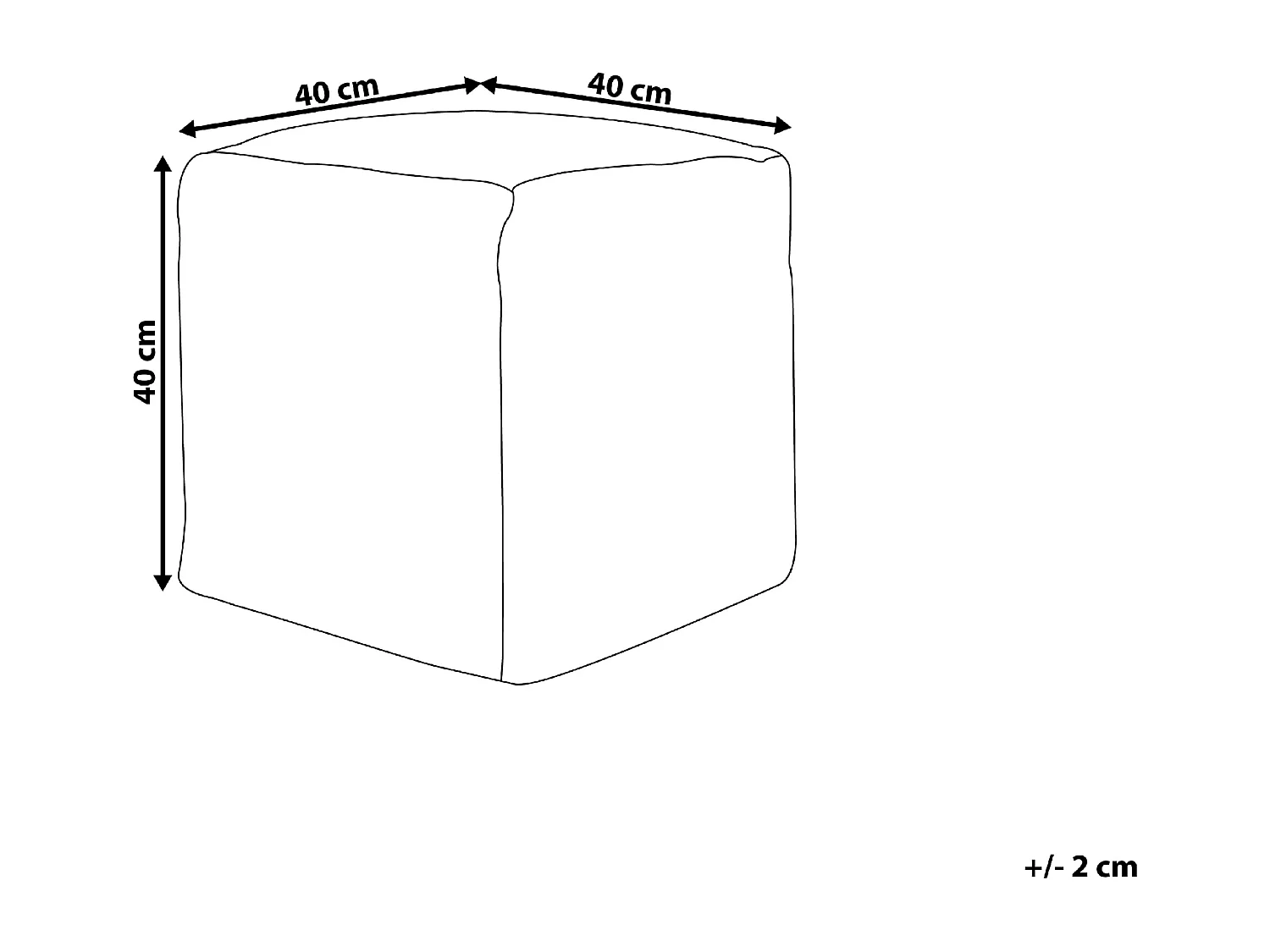 Pouf HARNAI Coton Blanc