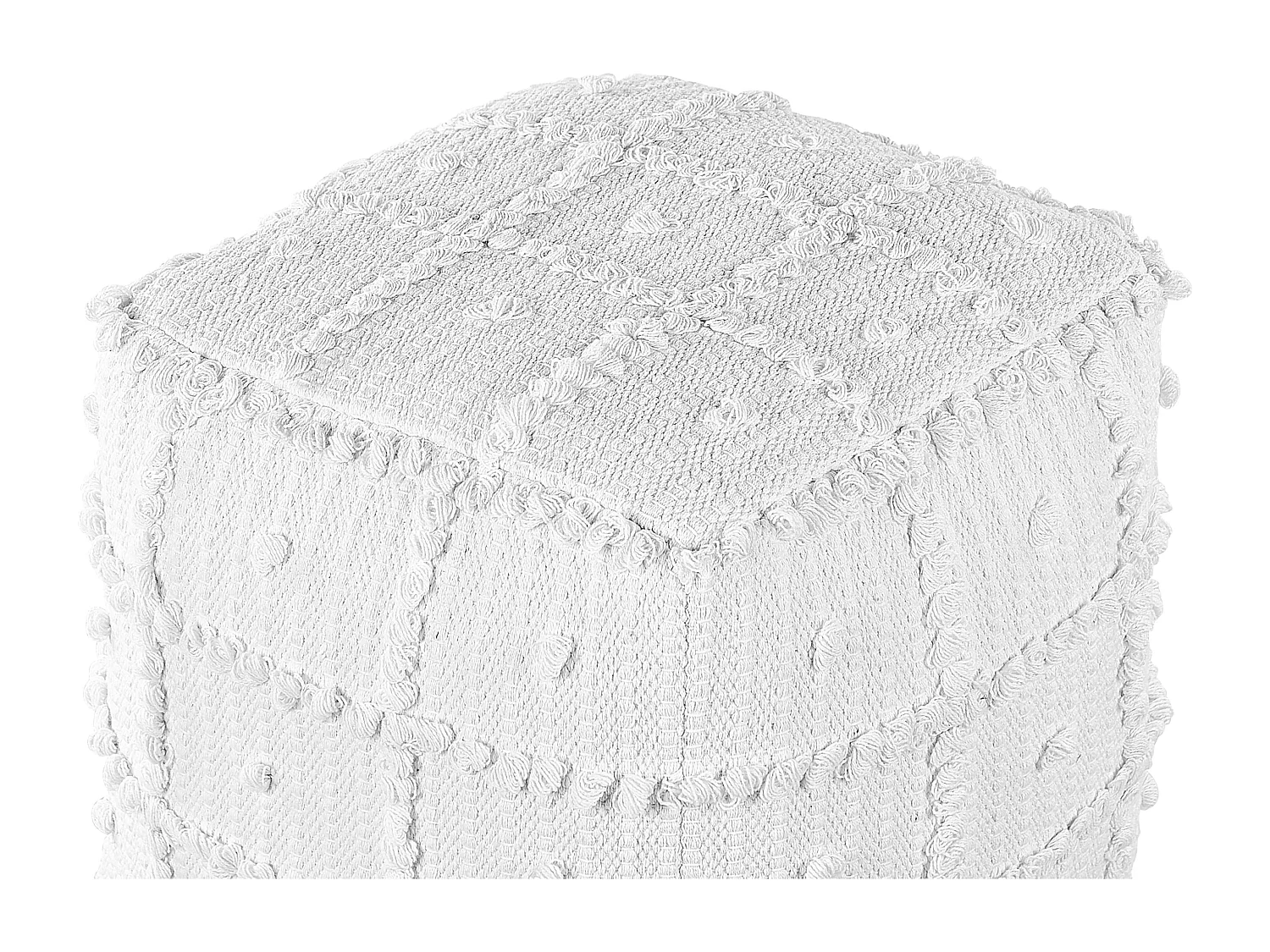 Pouf HARNAI Coton Blanc