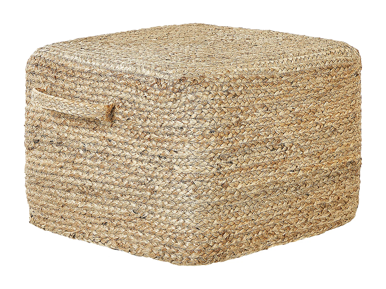 Pouf DHADAR Jute Naturfarben 45 cm 45 cm 30 cm