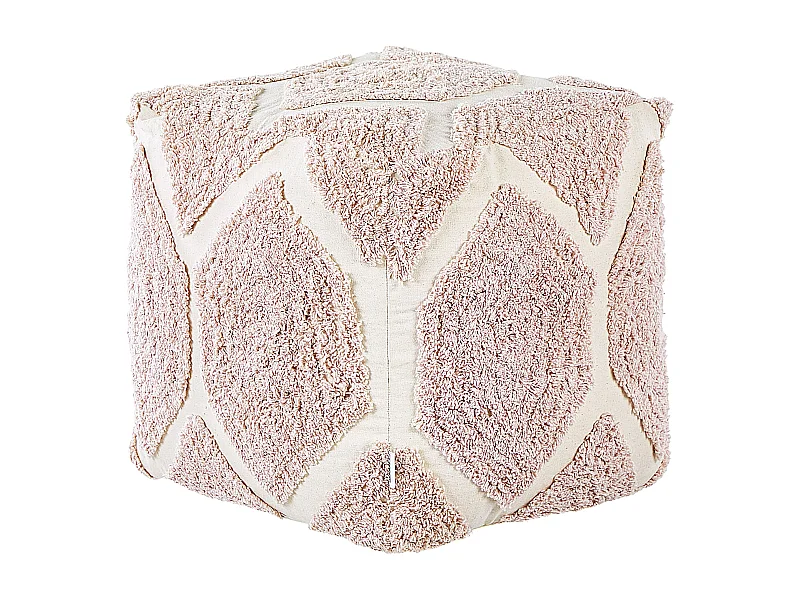 Puf ROJHAN Bawełna Pastelowy róż 40 cm 40 cm 40 cm