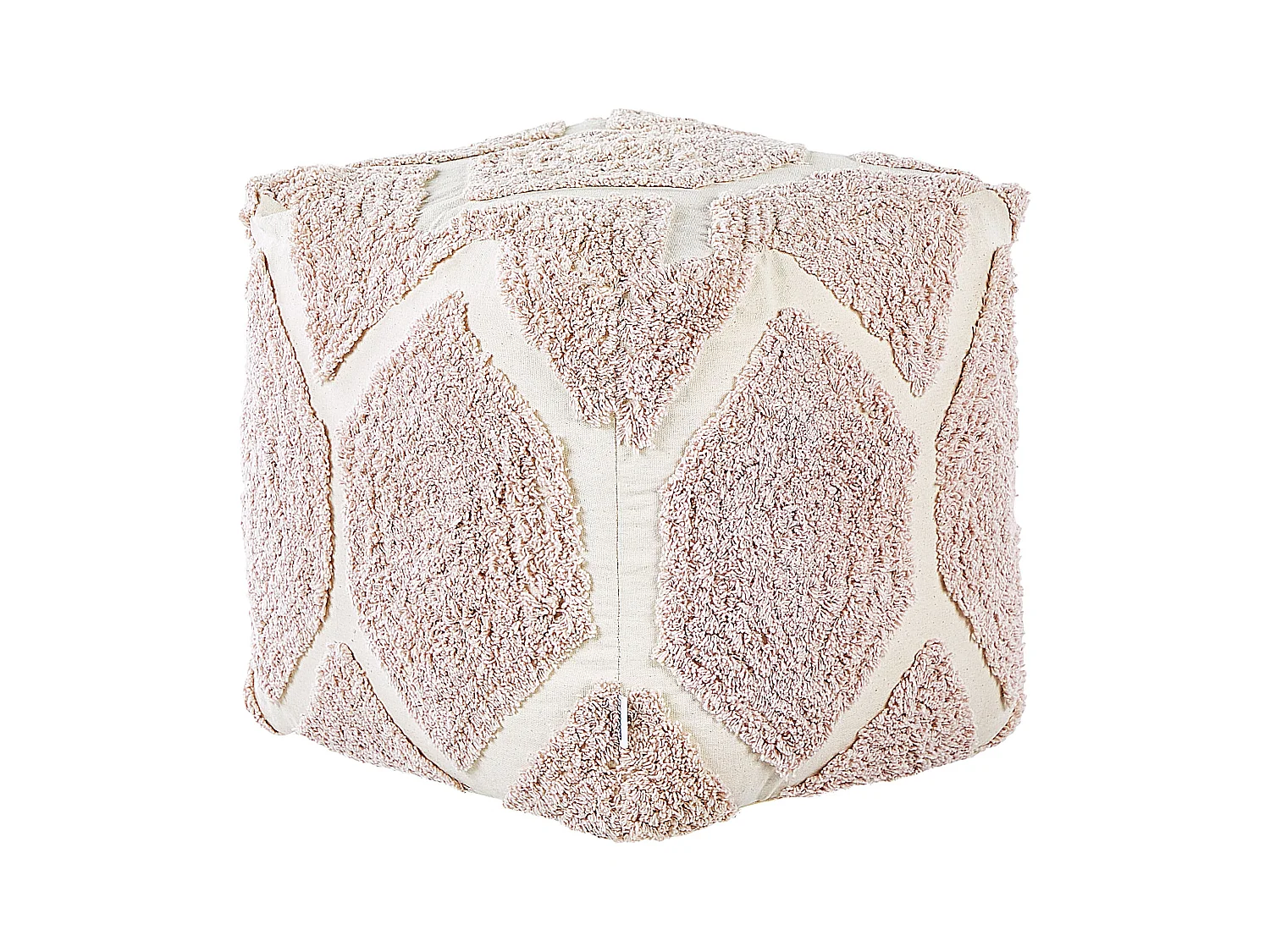 Pouf ROJHAN Coton Rose pastel