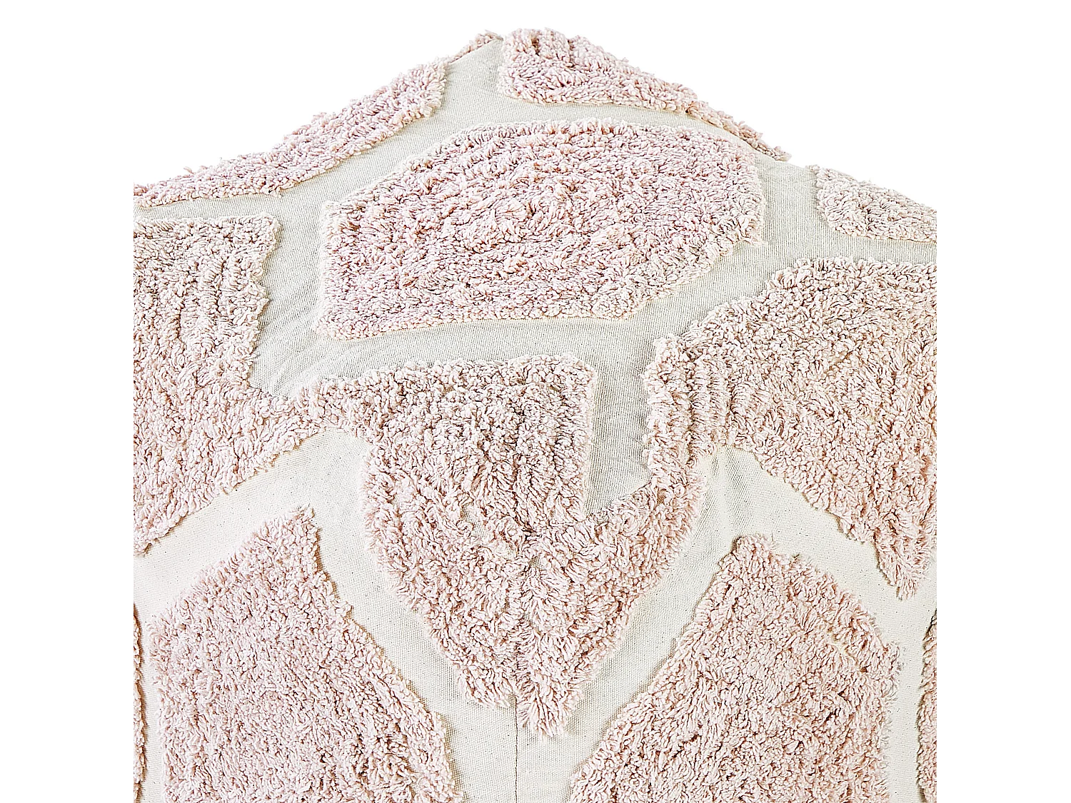 Pouf ROJHAN Coton Rose pastel