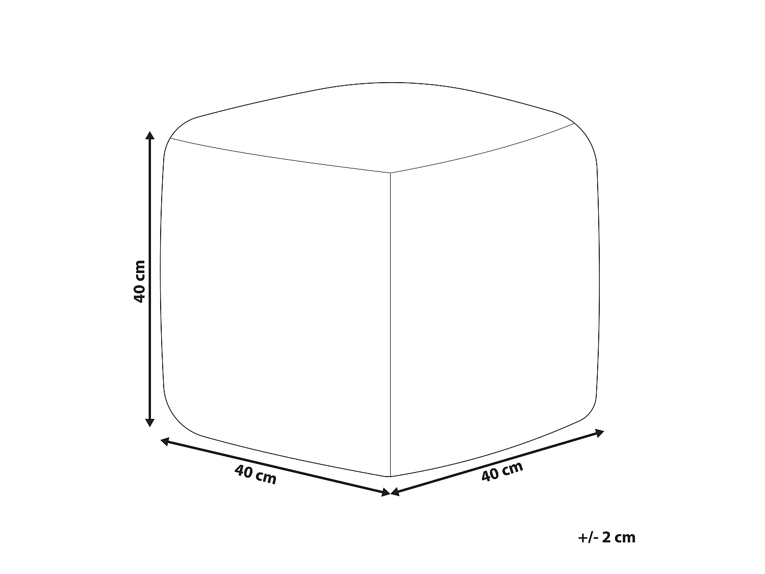 Pouf Baumwolle weiß/grau 40x40x40 cm Sitzkissen Bodenkissen Boho Stil Warangal