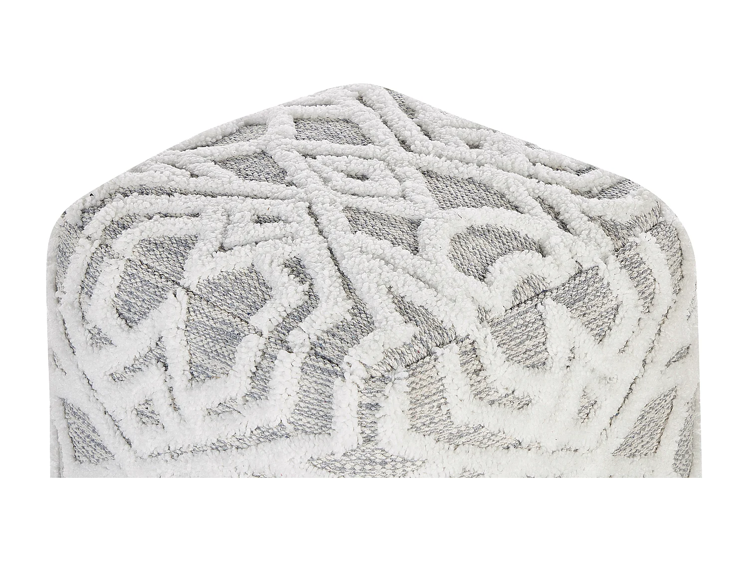 Pouf BHILWARA Cotone Grigio 40 cm 40 cm 40 cm