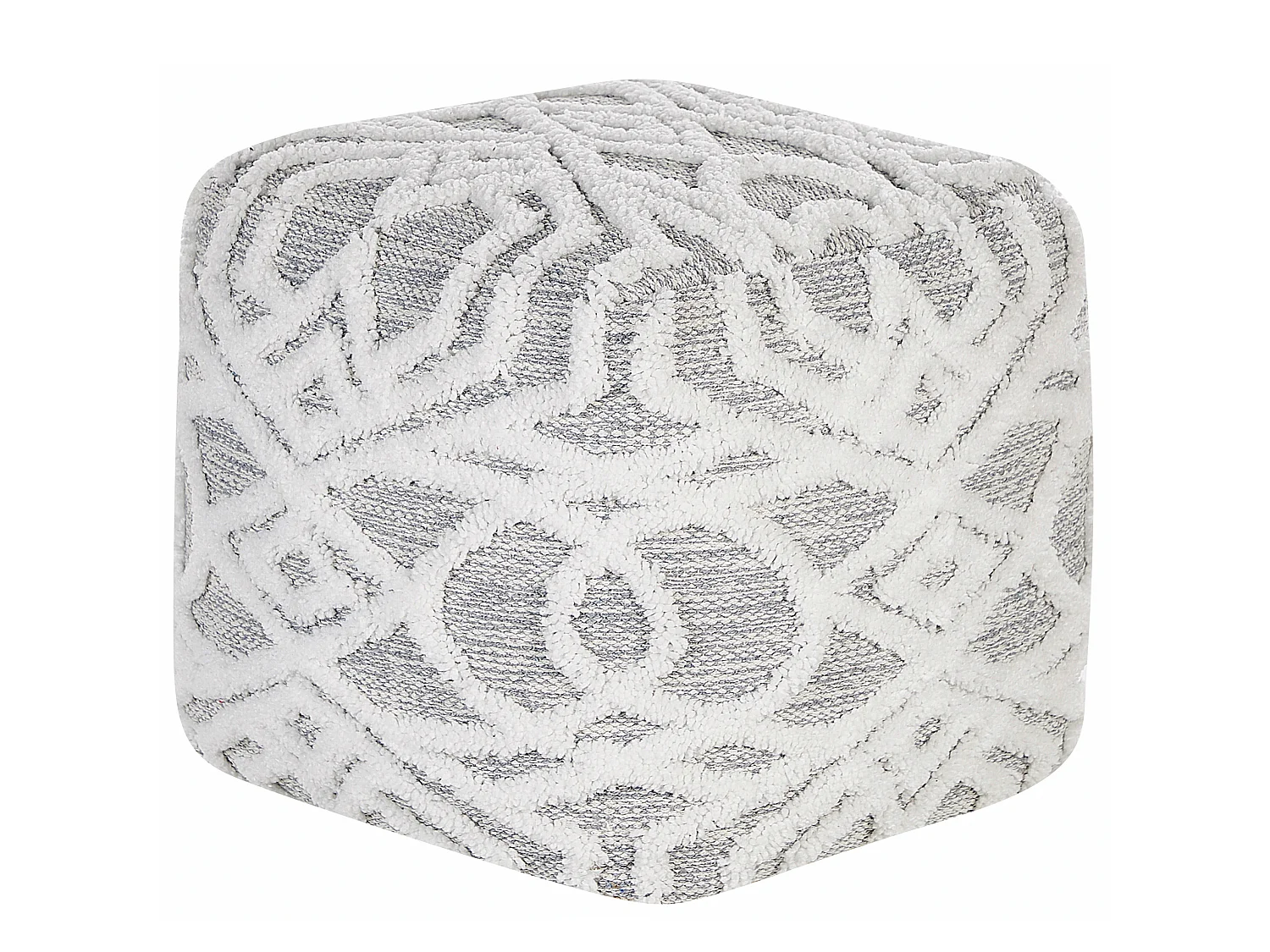Pouf BHILWARA Coton Gris 40 cm 40 cm 40 cm