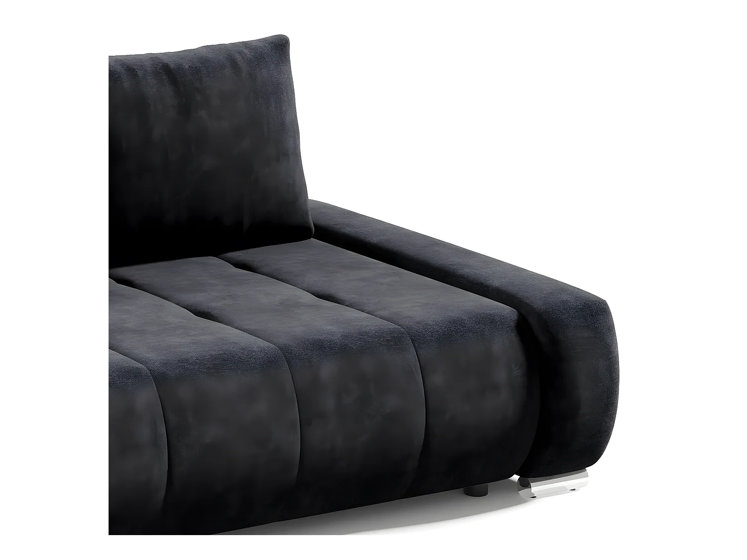 Canapé convertible 3 places avec coffre Jonas Gris anthracite