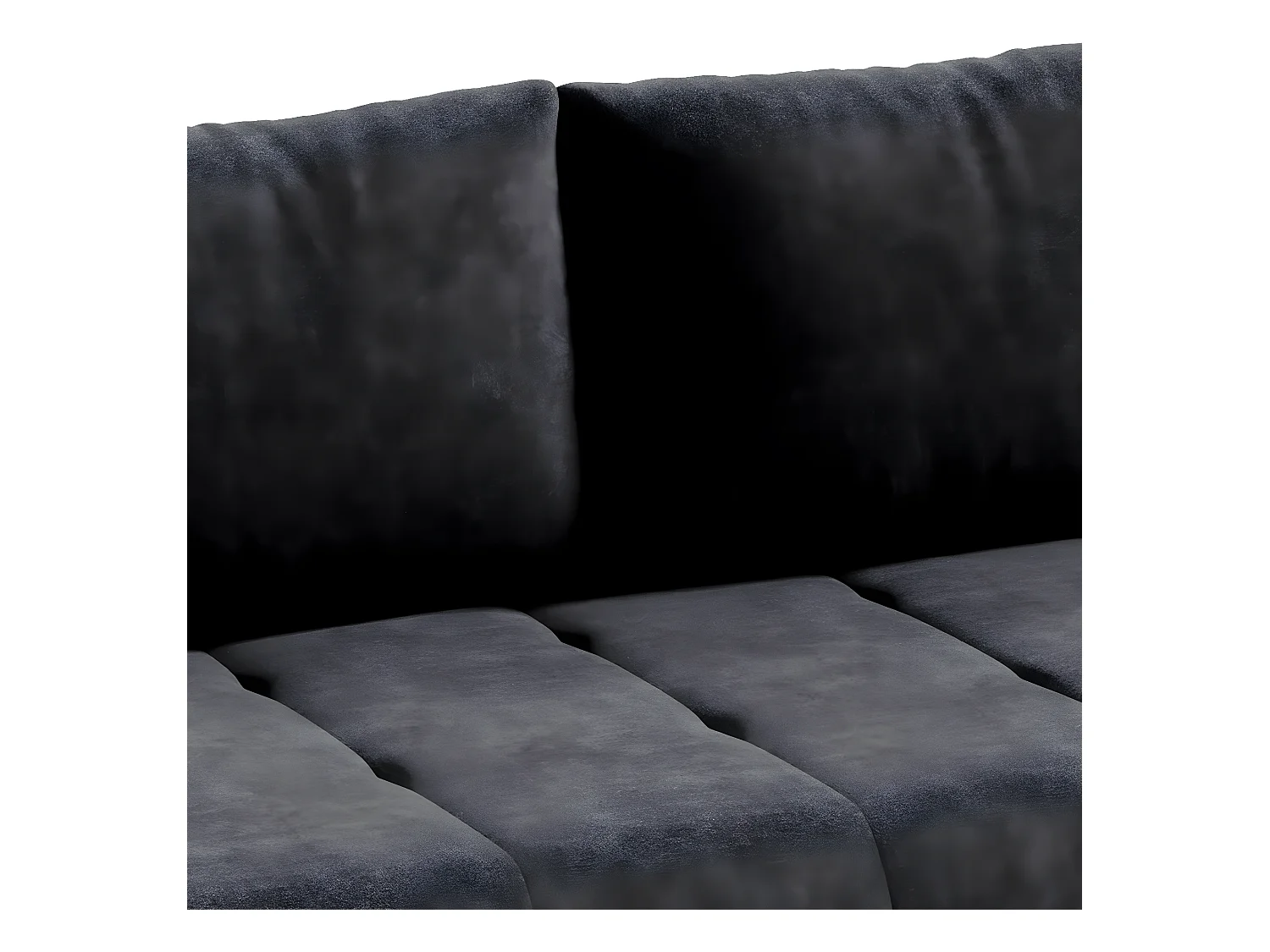 Canapé convertible 3 places avec coffre Jonas Gris anthracite