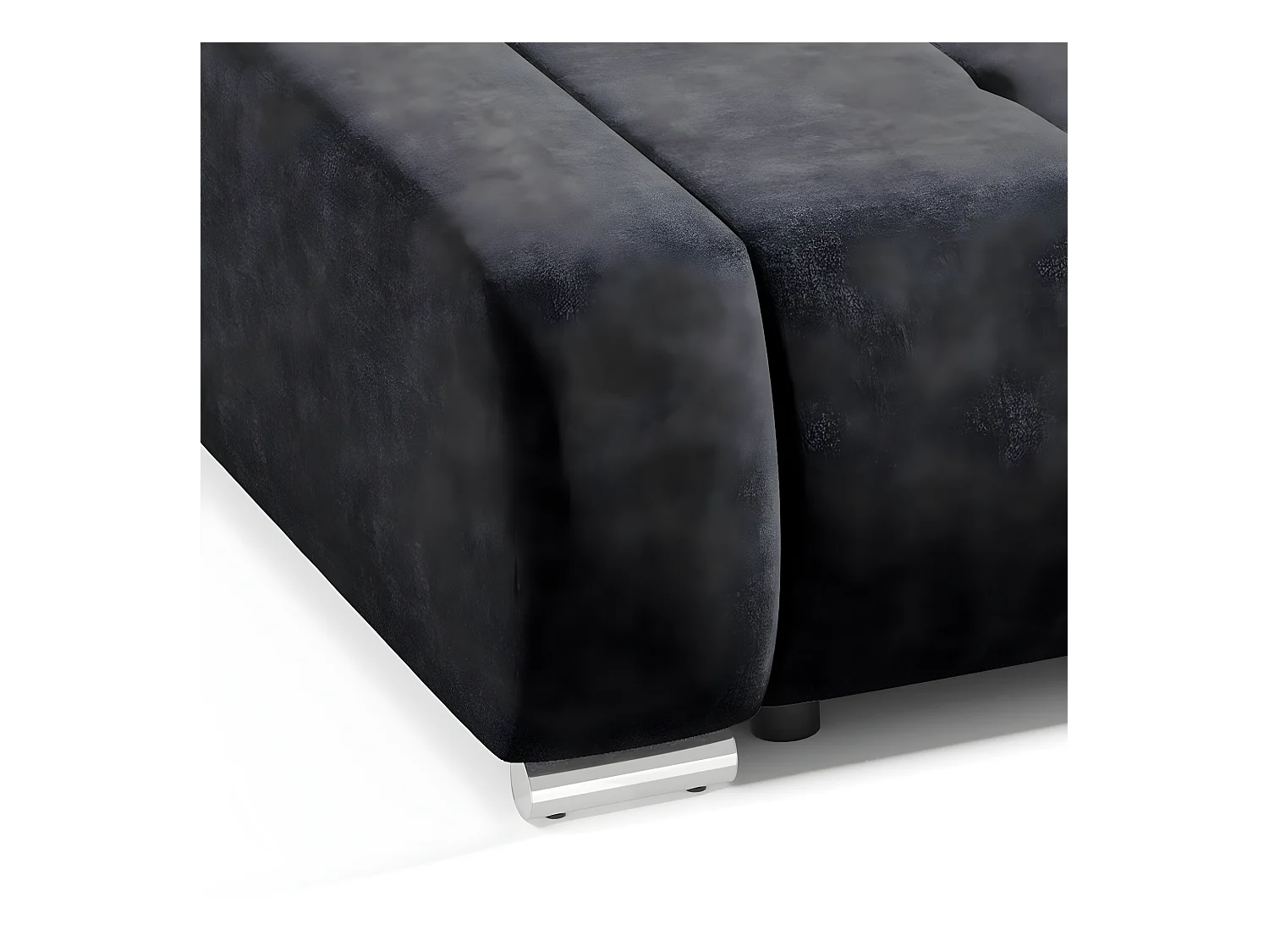 Canapé convertible 3 places avec coffre Jonas Gris anthracite