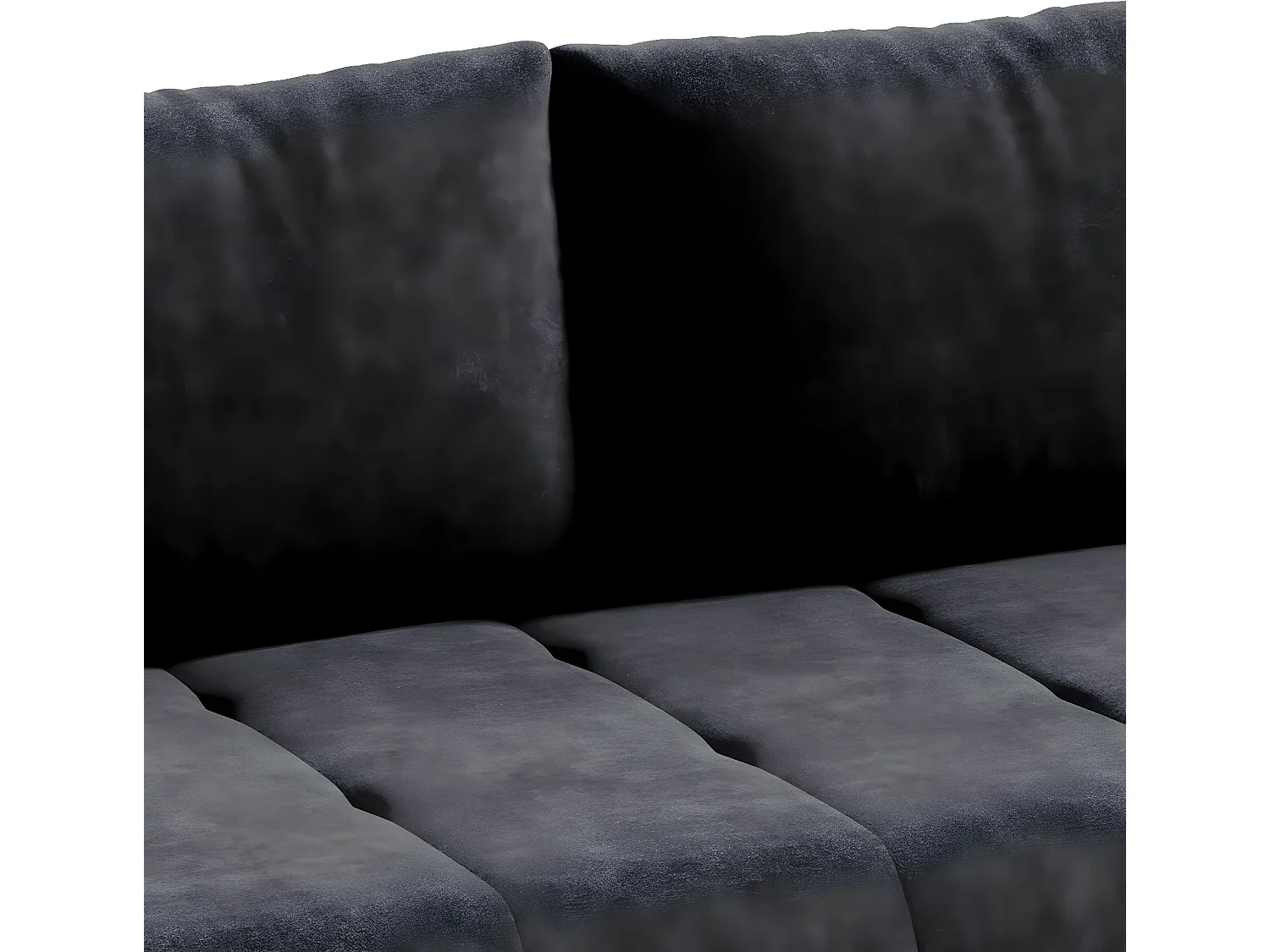 Canapé convertible 3 places avec coffre Jonas Gris anthracite