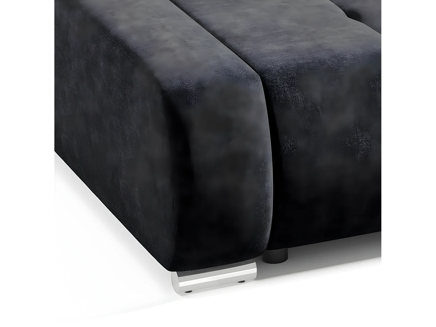 Canapé convertible 3 places avec coffre Jonas Gris anthracite