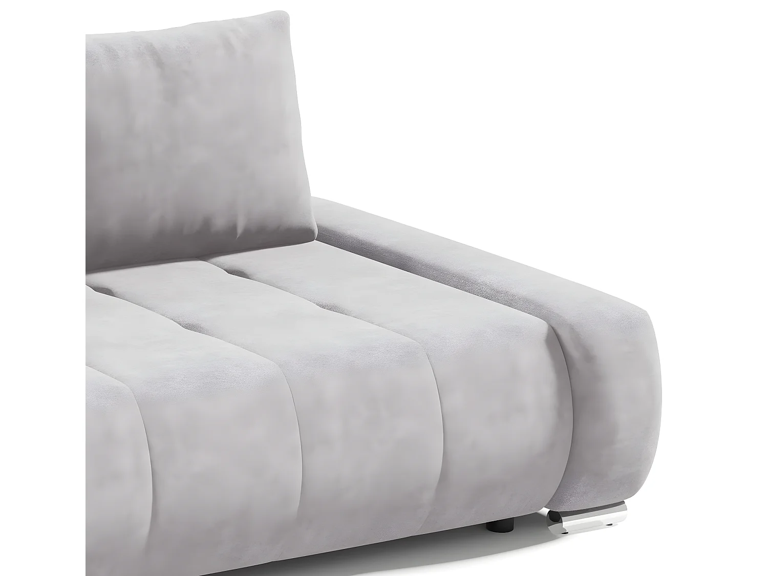 Canapé convertible 3 places avec coffre Jonas Gris clair