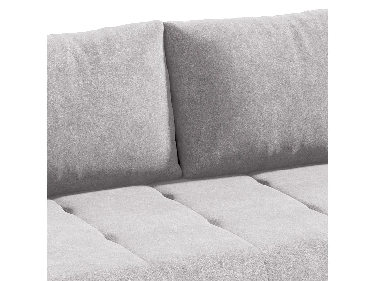 Canapé convertible 3 places avec coffre en tissu gris clair