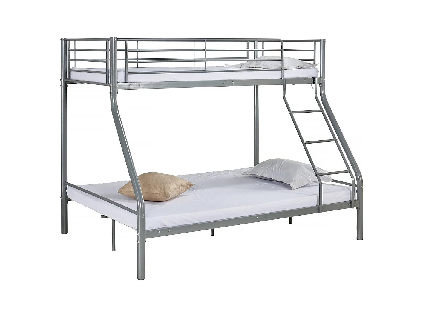 Litera metálica "Leo" incl. somier - 90/140 x 190 cm - Gris