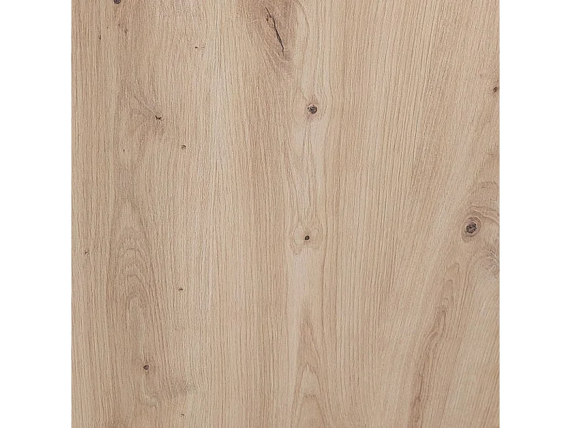 Table extensible 180 à 240 cm décor chêne pieds métal blanc - VERONICA