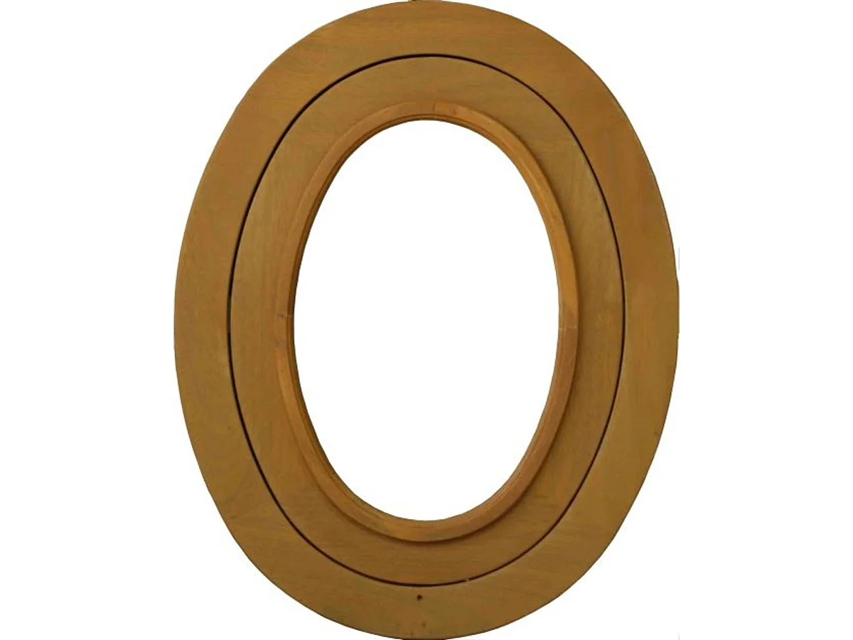 Occhio di bue in legno ovale H65 x L50 cm, cornice per quadro GD MENUISERIES senza maniglia