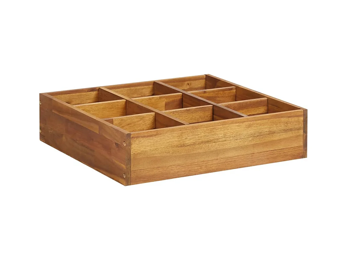 Jardinière lit surélevé plantes bois marron 60 x 60 x 15 cm 02_0001328