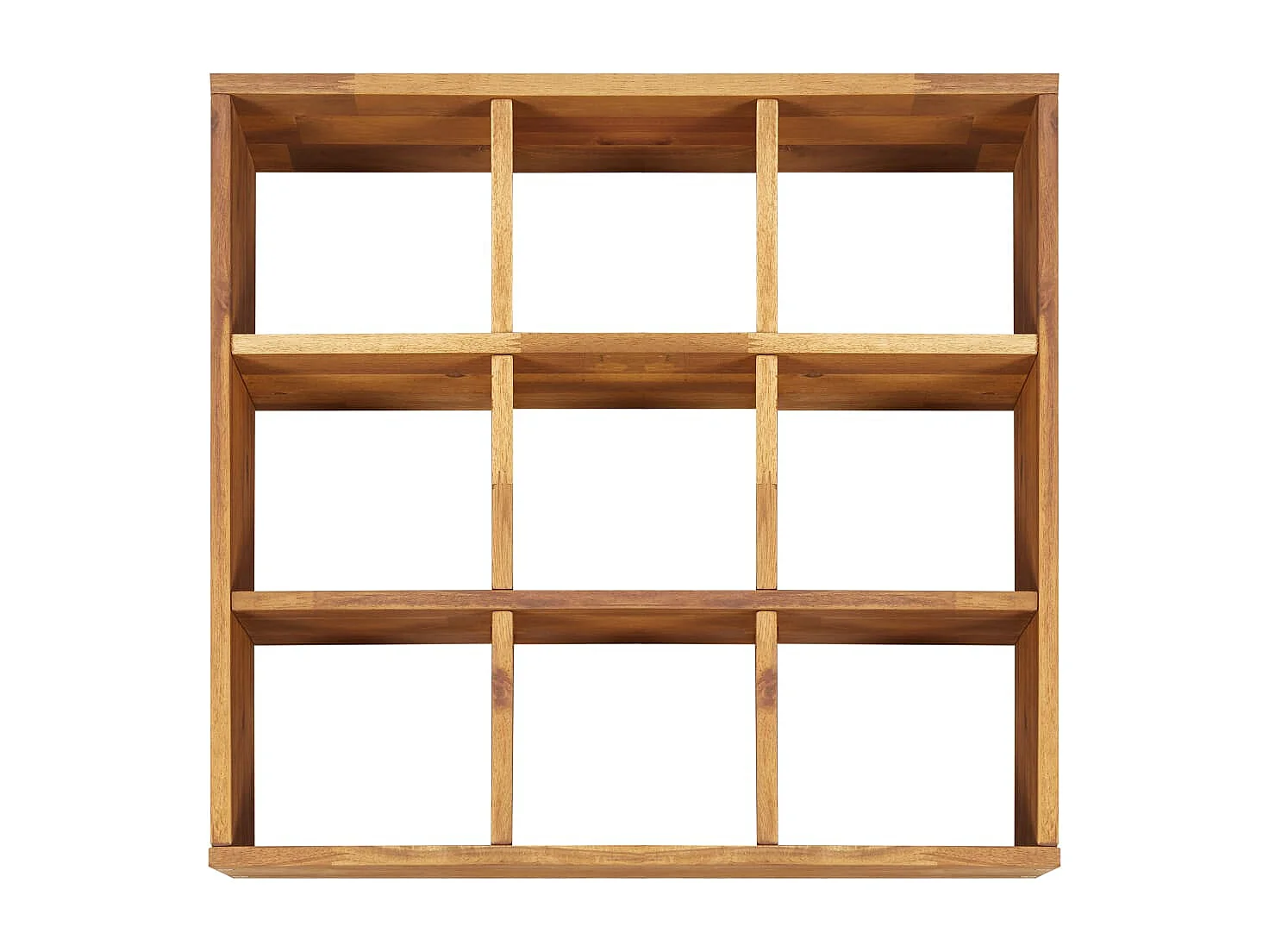 Fioriera rialzata piante fiori giardino erbe aromatiche legno massello di acacia 60 x 60 x 15 cm 02_0001328