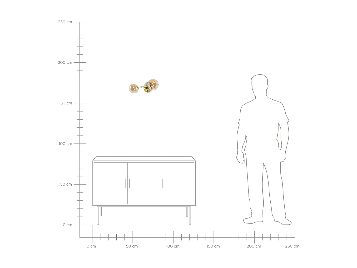 Lampa ścienna RAMIS Metal Złoty
