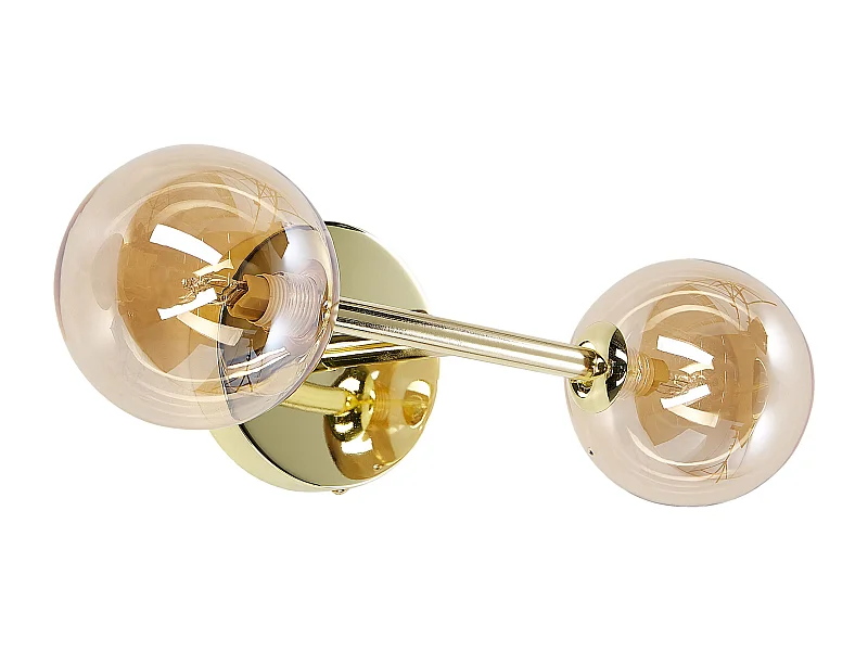 Moderne Hängelampe 2 Leuchten goldener Stahl Ramis