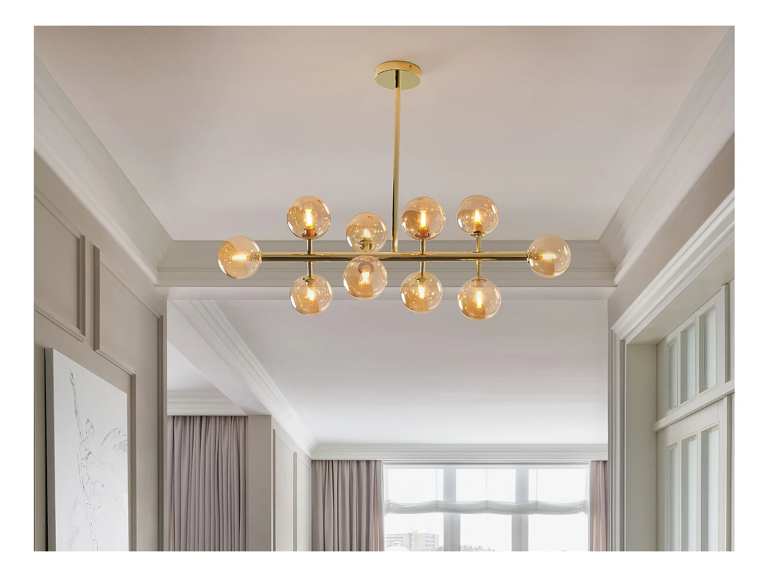 Lámpara colgante RAMIS Metal Dorado