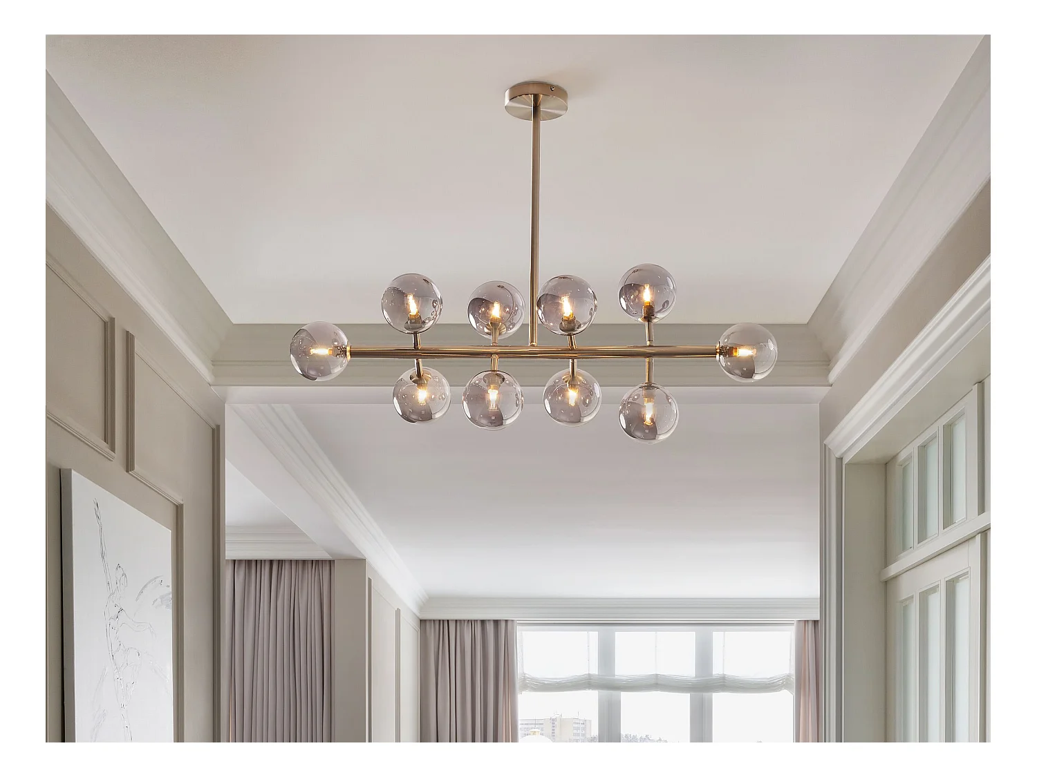 Lampe suspension RAMIS Métal Argenté