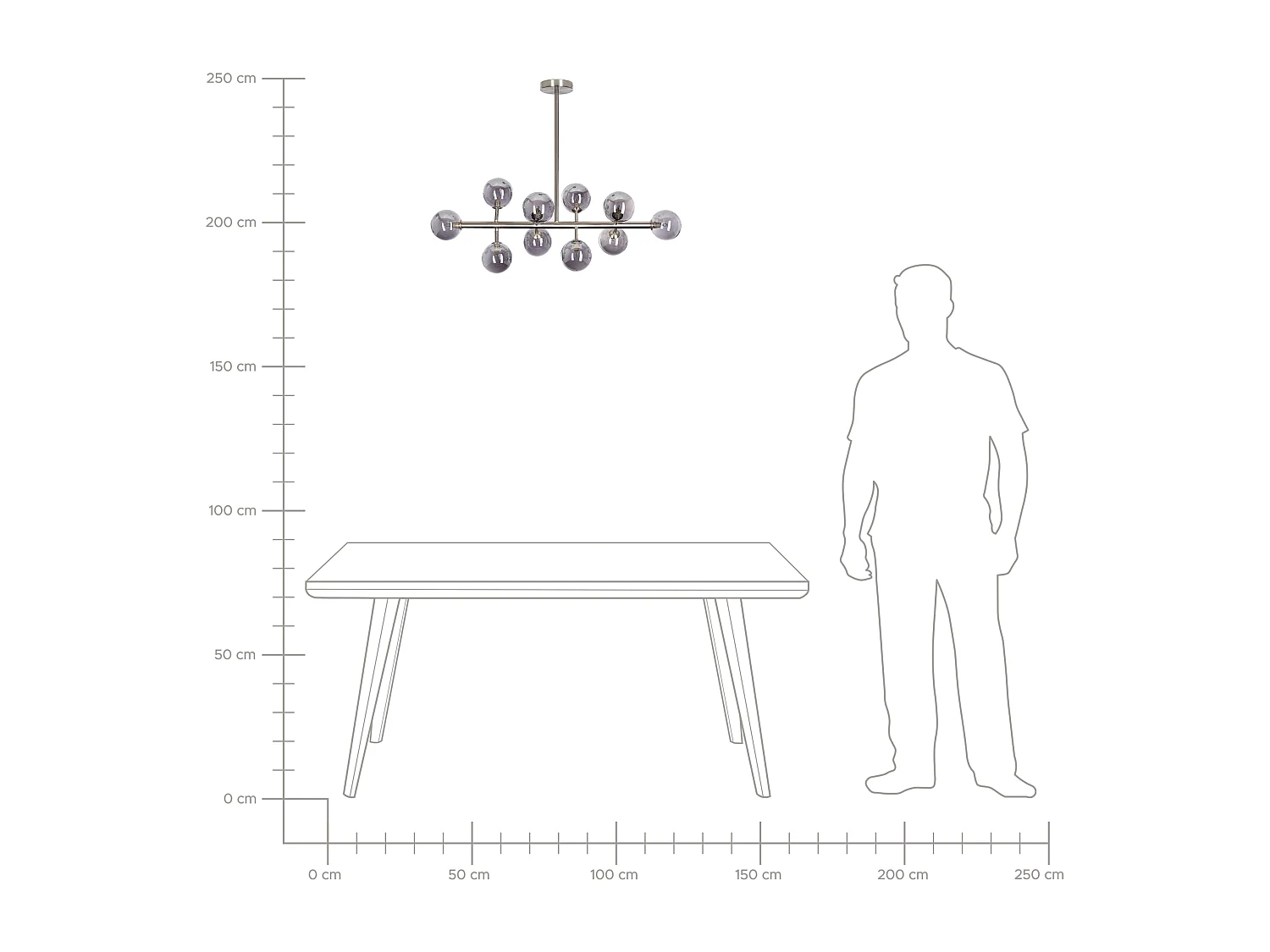 Lampe suspension RAMIS Métal Argenté