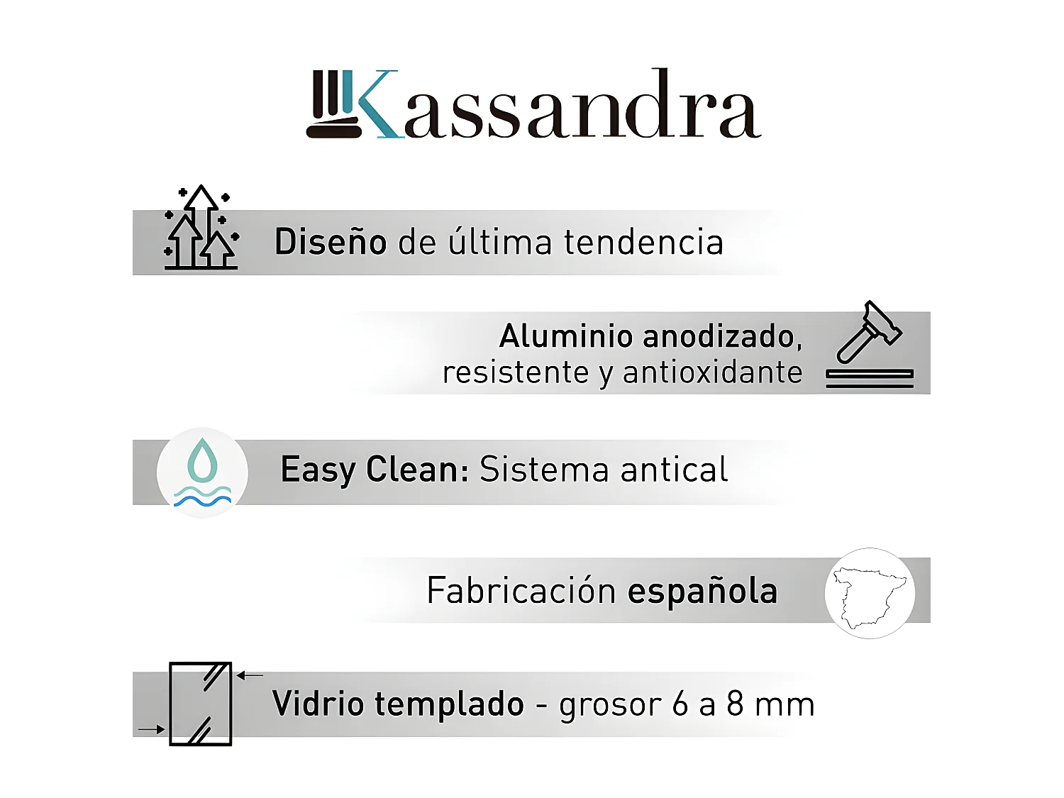 Panel fijo de ducha 80 cm FRESH INDUSTRIAL Decorado cuadros