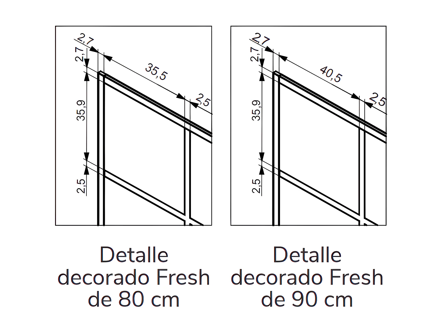 Panel fijo de ducha 90 cm FRESH INDUSTRIAL Decorado cuadros